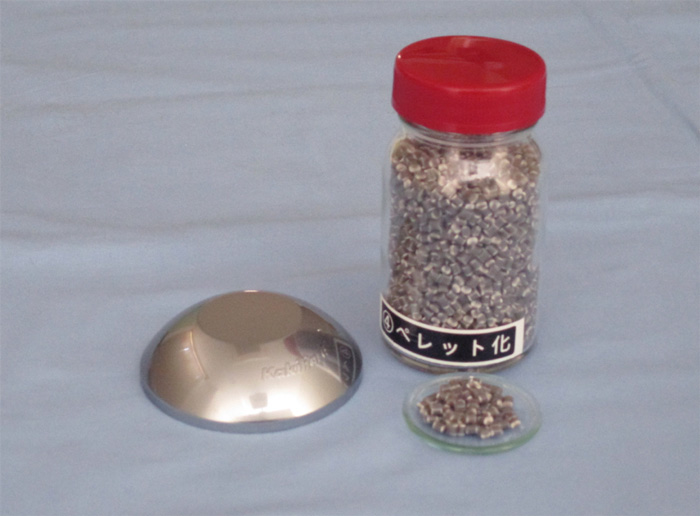 樹脂めっき製品のマテリアルリサイクルの例